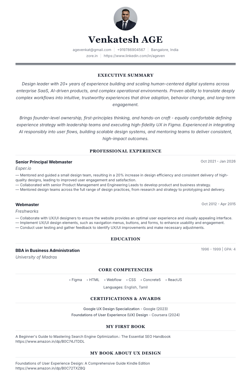 Zore - ATS-Ready Resumes - Screenshot 3 showing product features and functionality