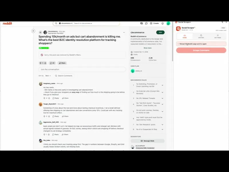 Social Scraper+ screenshot 1 (video preview)