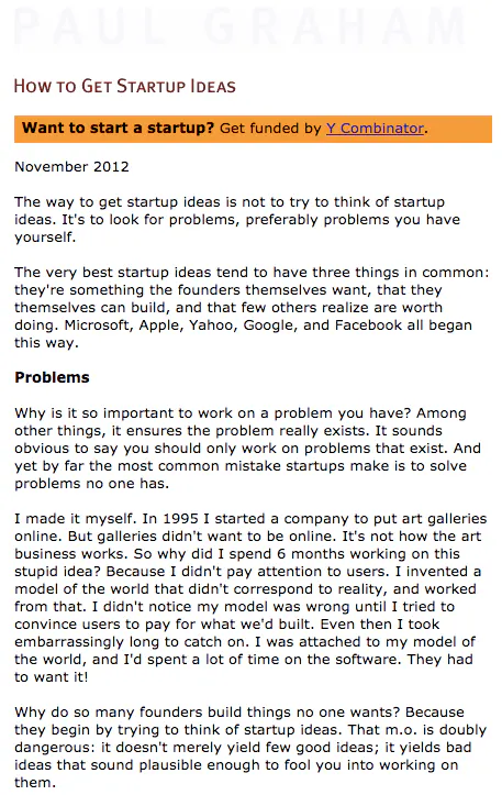 How to Get Startup Ideas