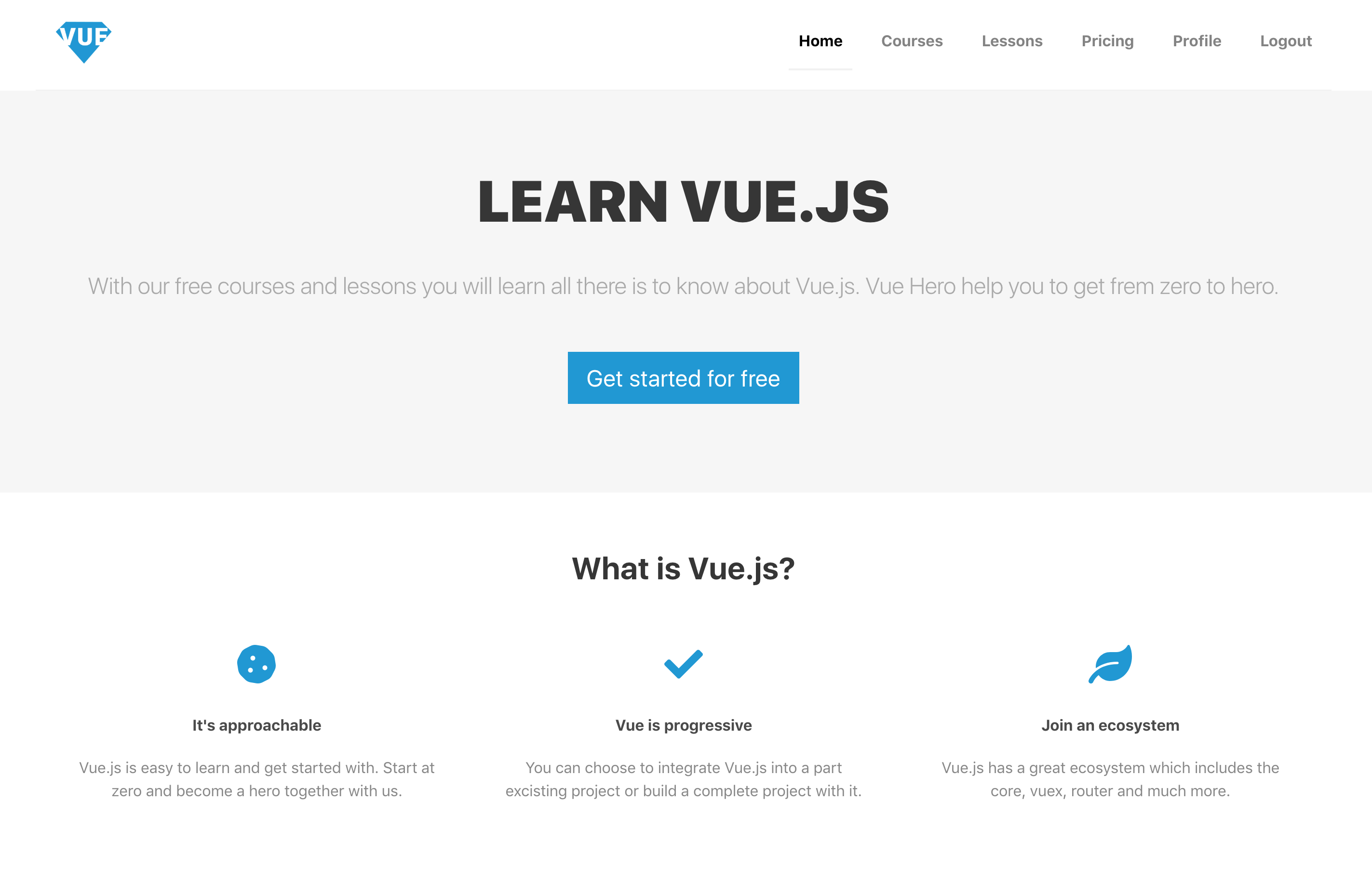 Vue Hero Image