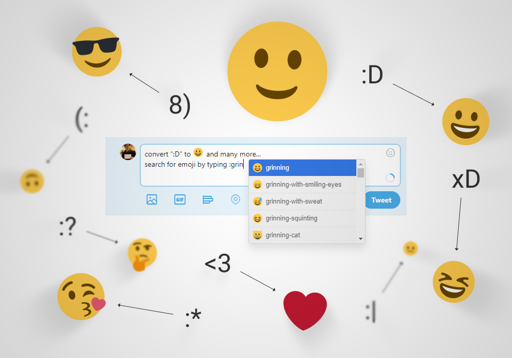 Smiley Caret for Chrome gallery image