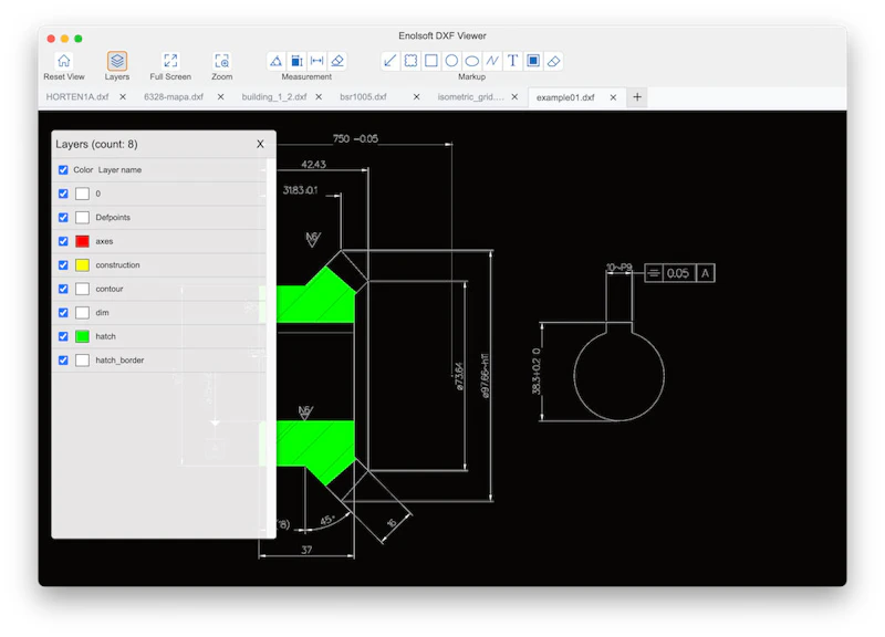 Enolsoft DXF Viewer screenshot 2