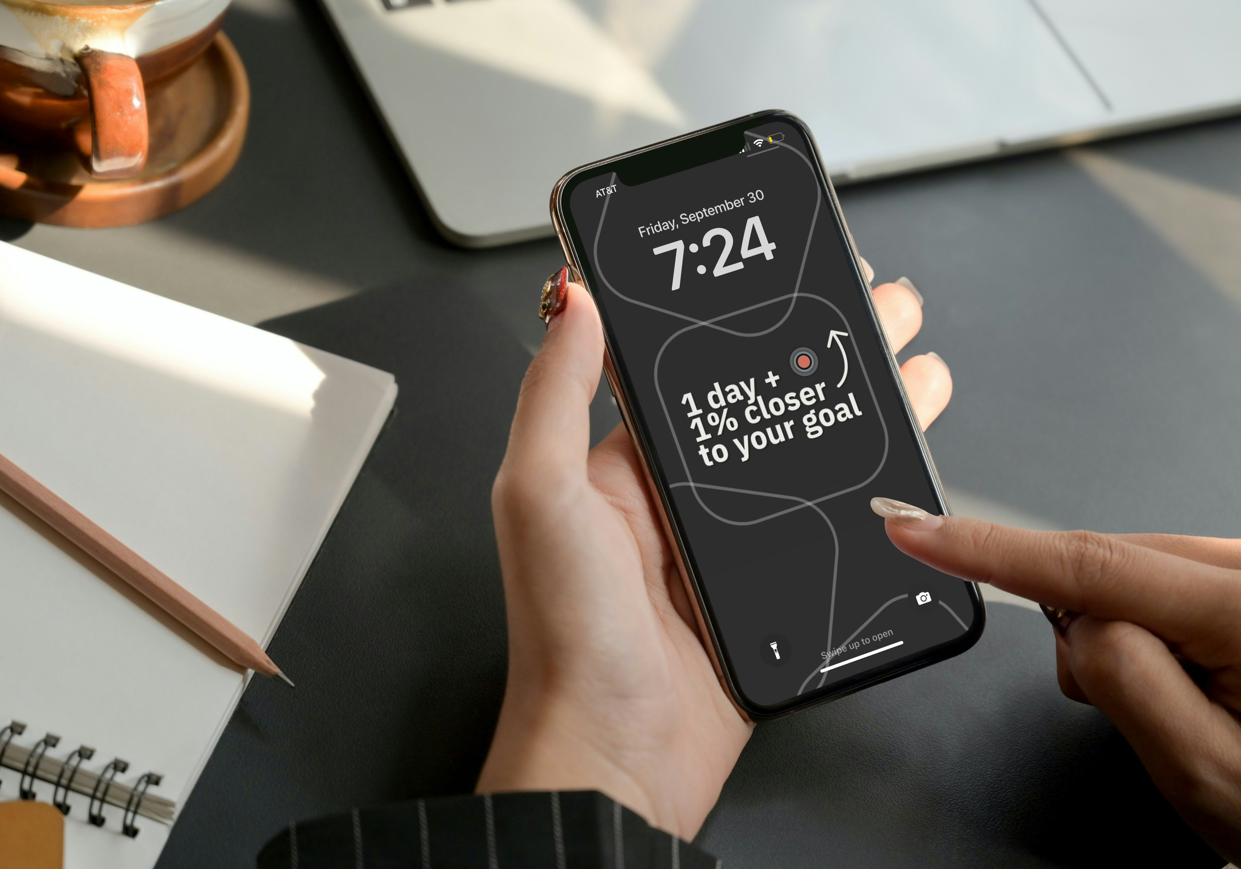 El paquete de papel tapiz de teléfono productivo media 6