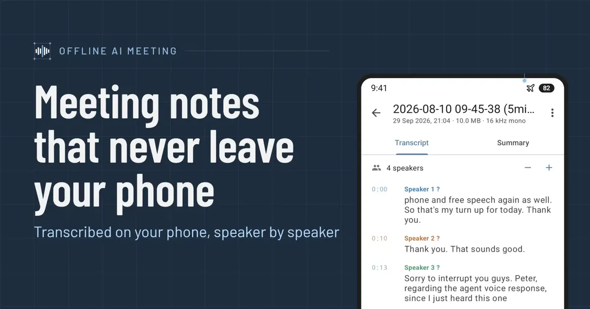 Offline AI Meeting: Note Taker gallery image