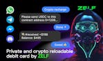ZELF instant card with crypto recharge image