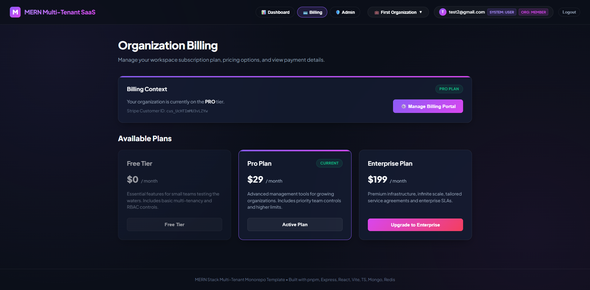 MERN Multi-Tenant SaaS Boilerplate gallery image