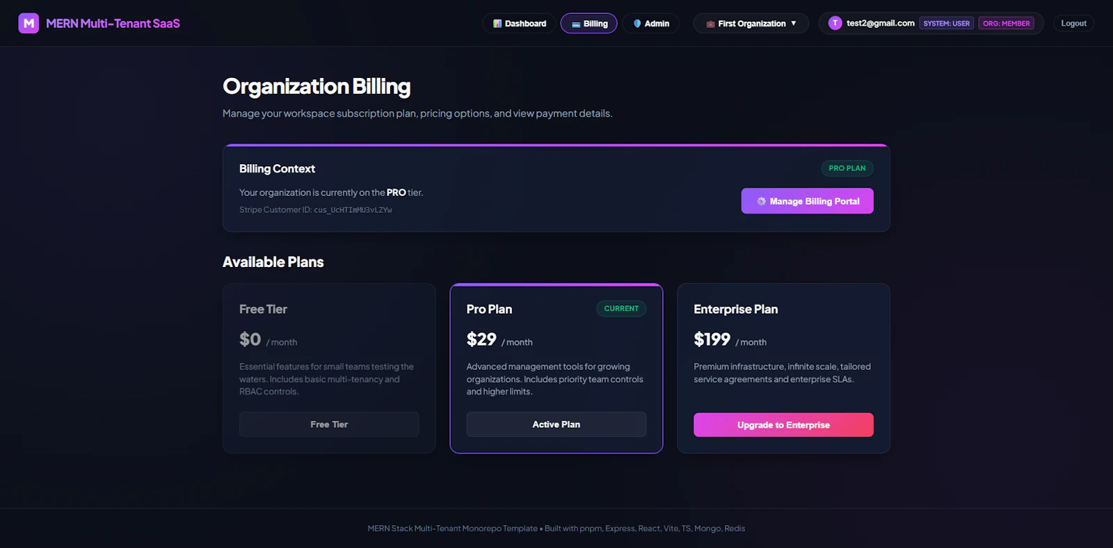 MERN Multi-Tenant SaaS Boilerplate screenshot 5
