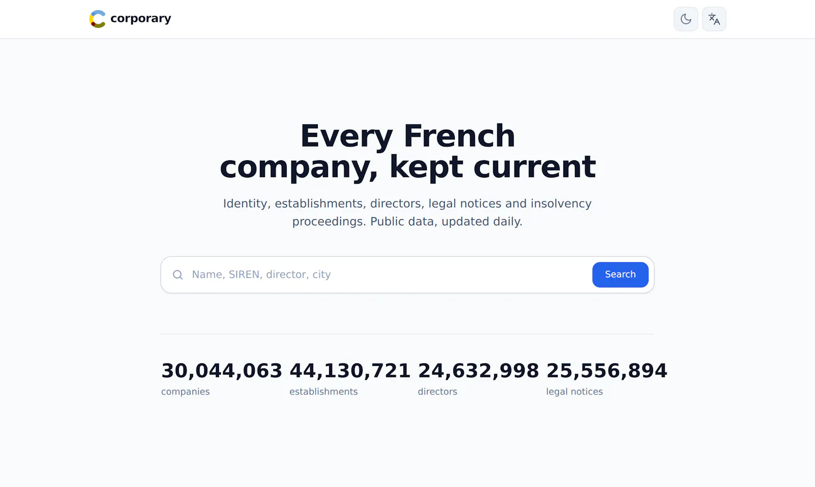 corporary screenshot 1