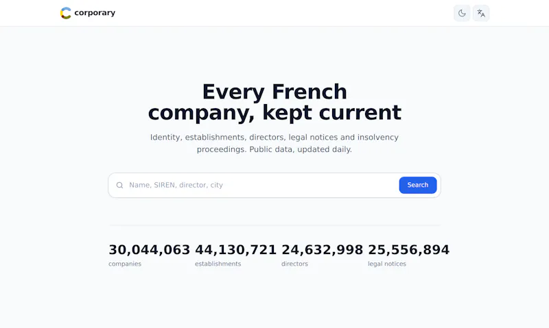 corporary screenshot 1