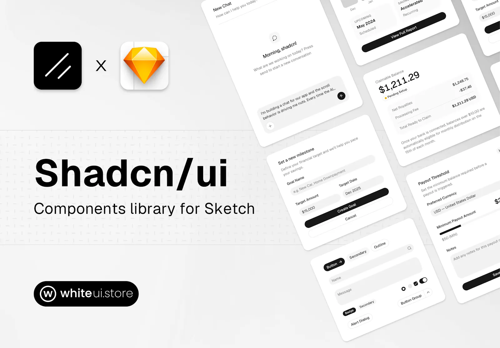 Shadcn UI Components library for Sketch screenshot 1