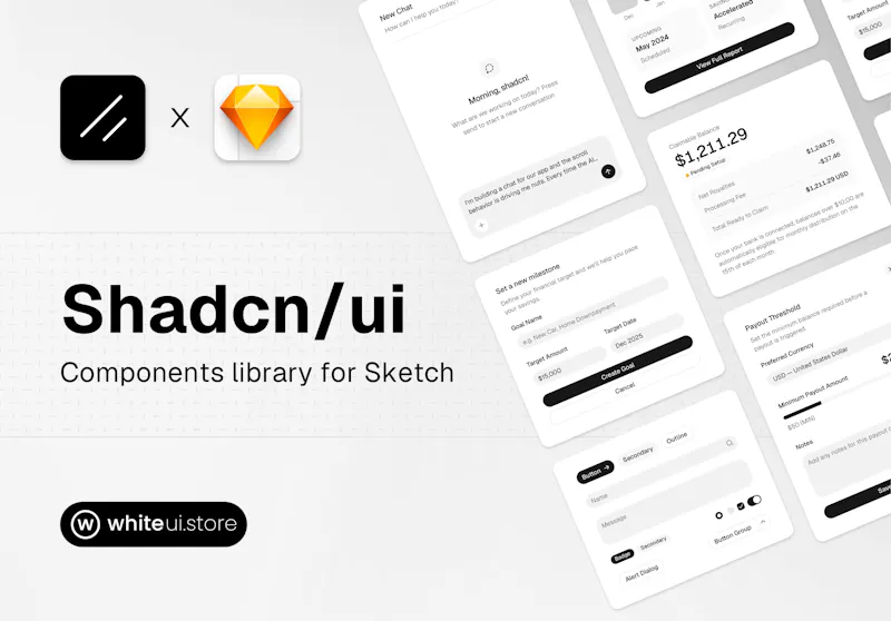 Shadcn UI Components library for Sketch screenshot 1