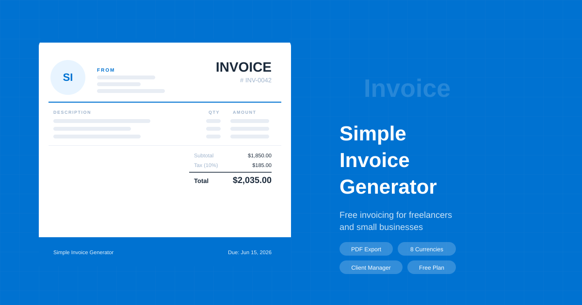 Simple Invoice Generator gallery image