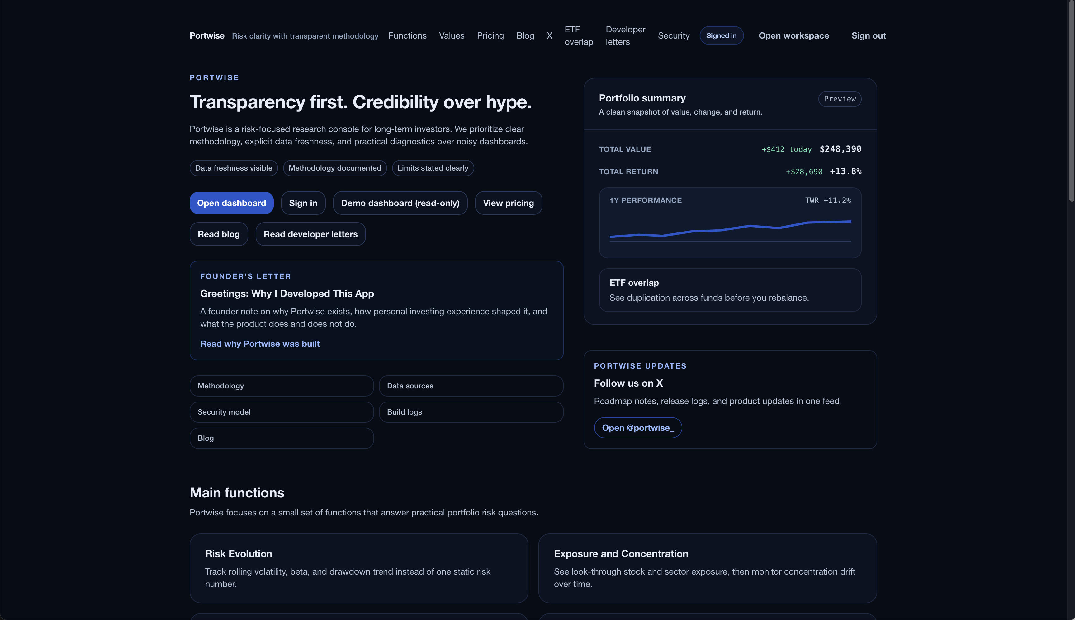 Portwise - Main product screenshot demonstrating key features and user interface