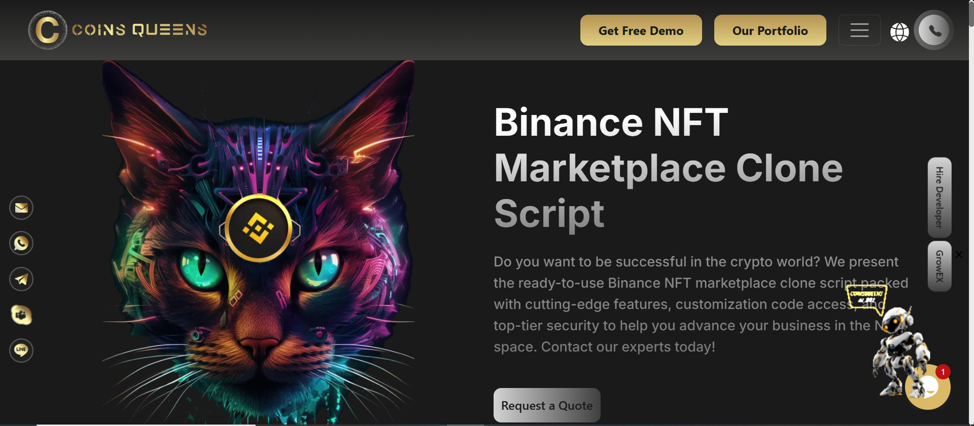 Binance NFT Marketplace Clone Script - Main product screenshot demonstrating key features and user interface