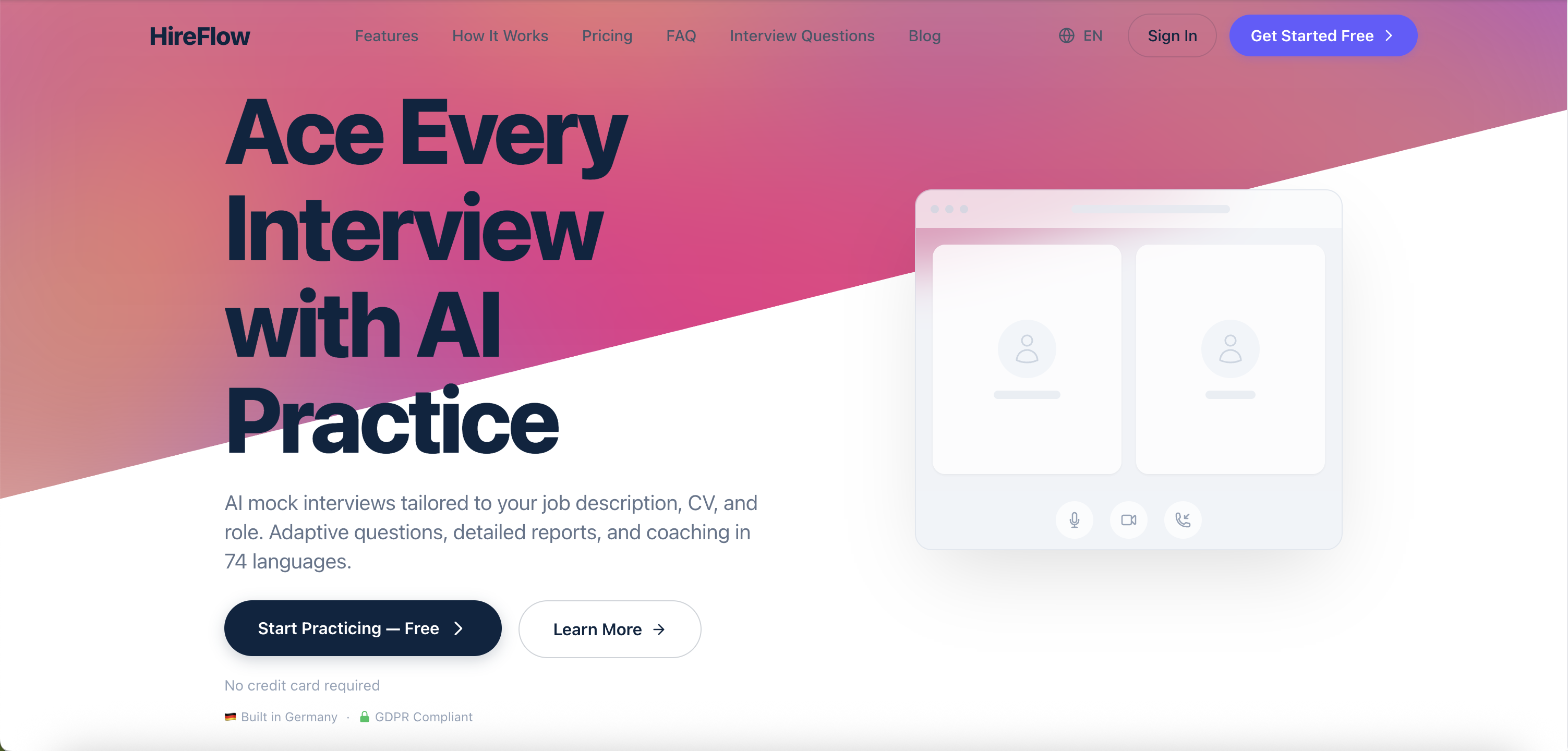 HireFlow - Main product screenshot demonstrating key features and user interface