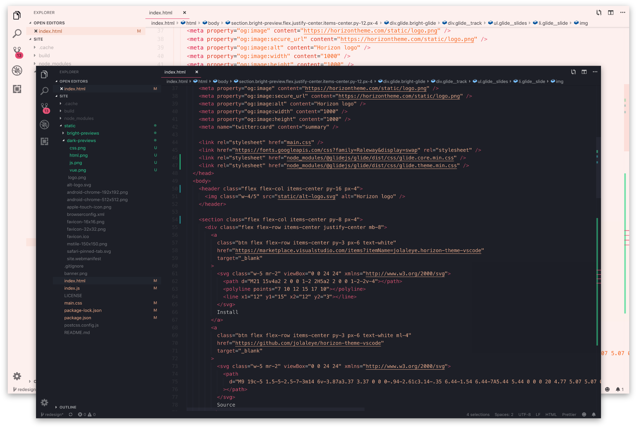 Horizon Theme for VSCode gallery image