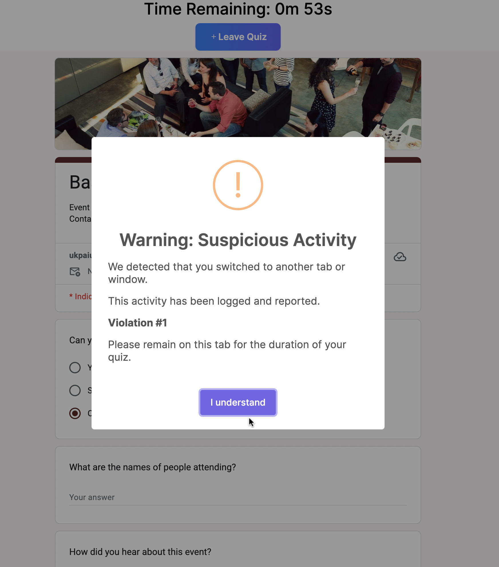 وسائط Proctored بواسطة Peppubuild - امتحانات آمنة مع نماذج Google 2