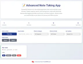 FreeWWW Note Taking App gallery image