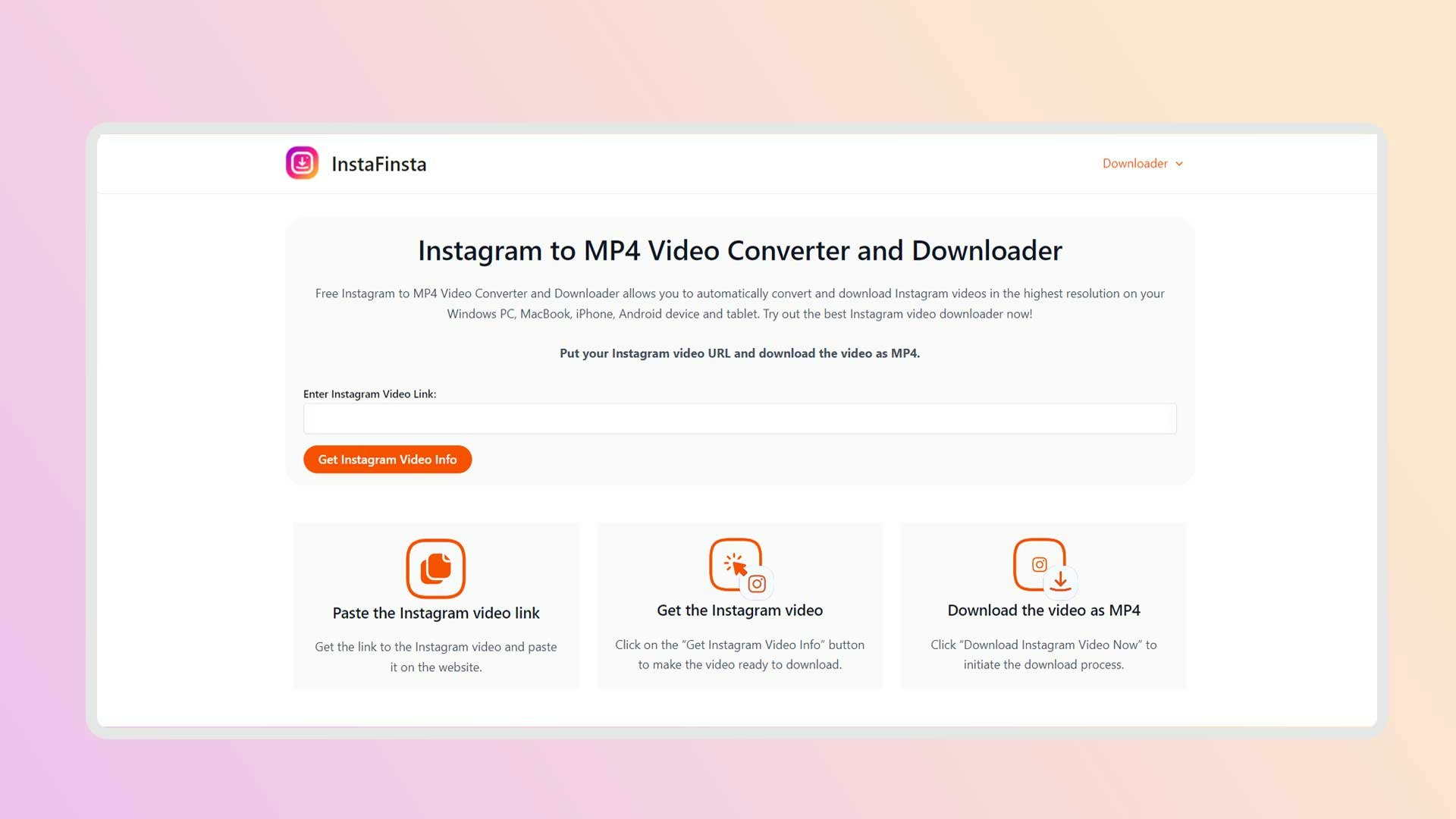 Instafinsta - Instagram Video Downloader Medien 1