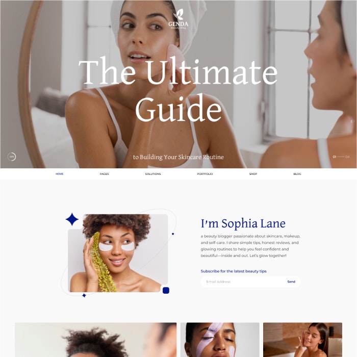 Genda |Schoonheids- en huidverzorgingswebsite - Elegante bootstrap -sjabloon voor schoonheids- en huidverzorgingsmerken media 5