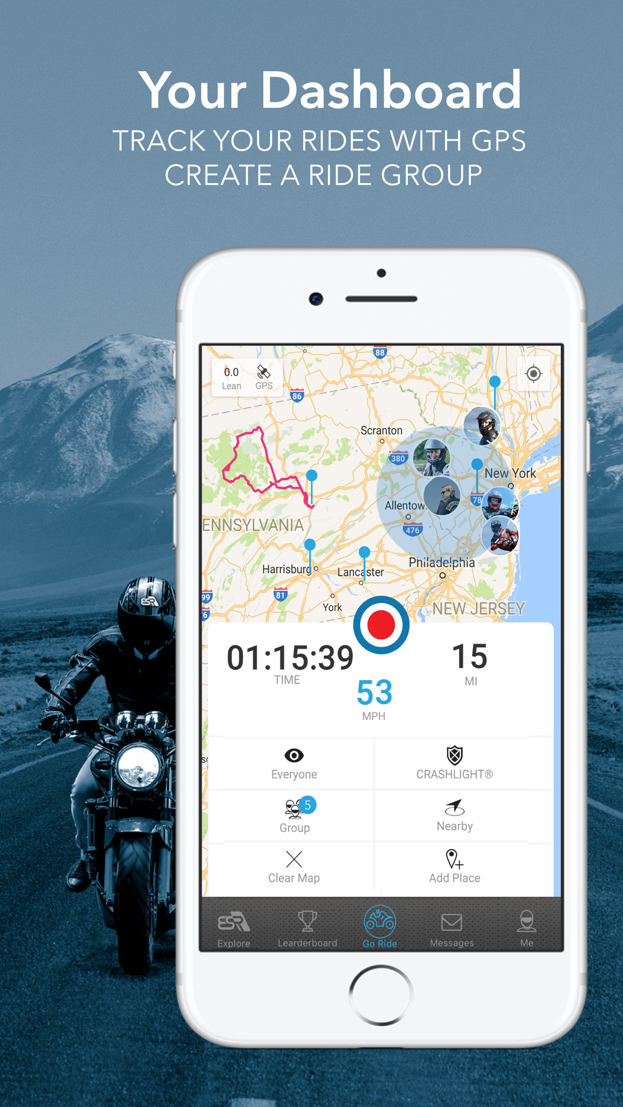 EatSleepRIDE Motorcycle GPS app gallery image