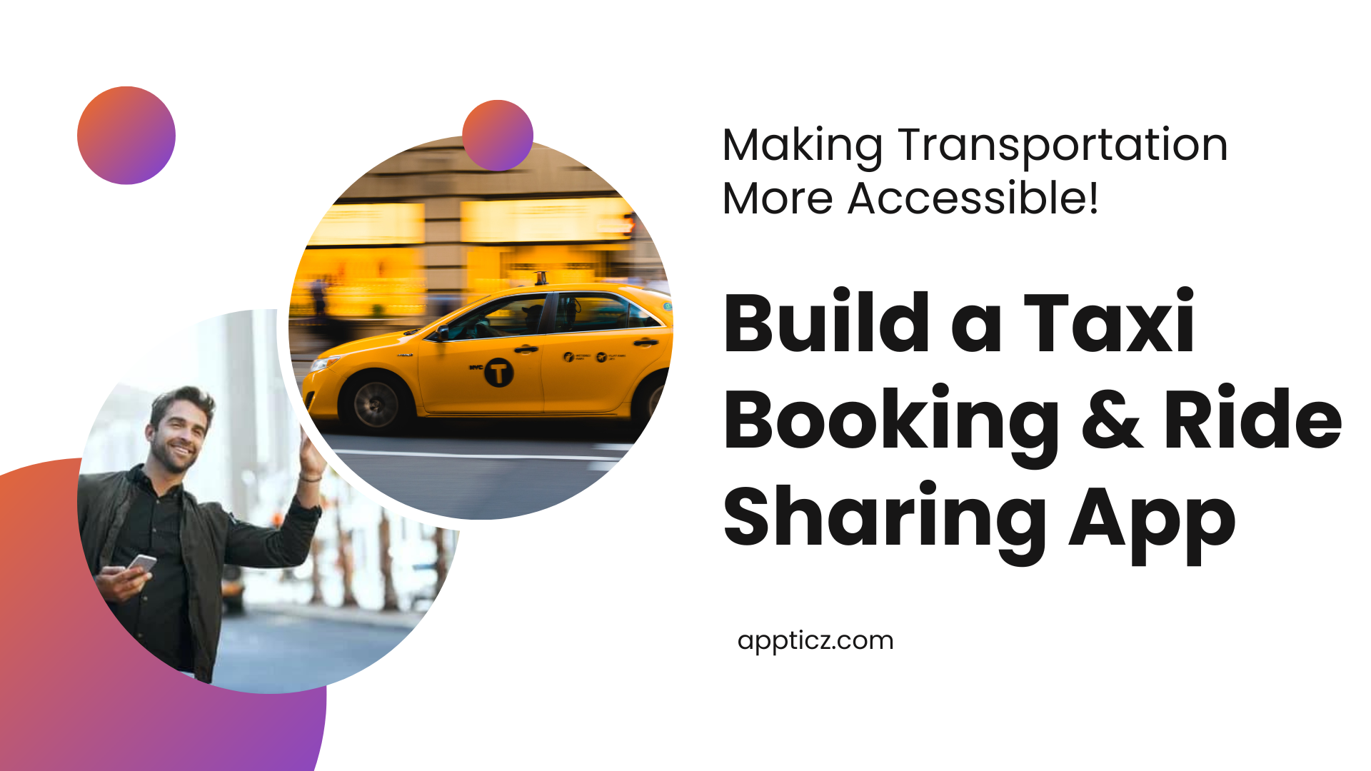 Solution d'application de réservation de taxi préparée media 1