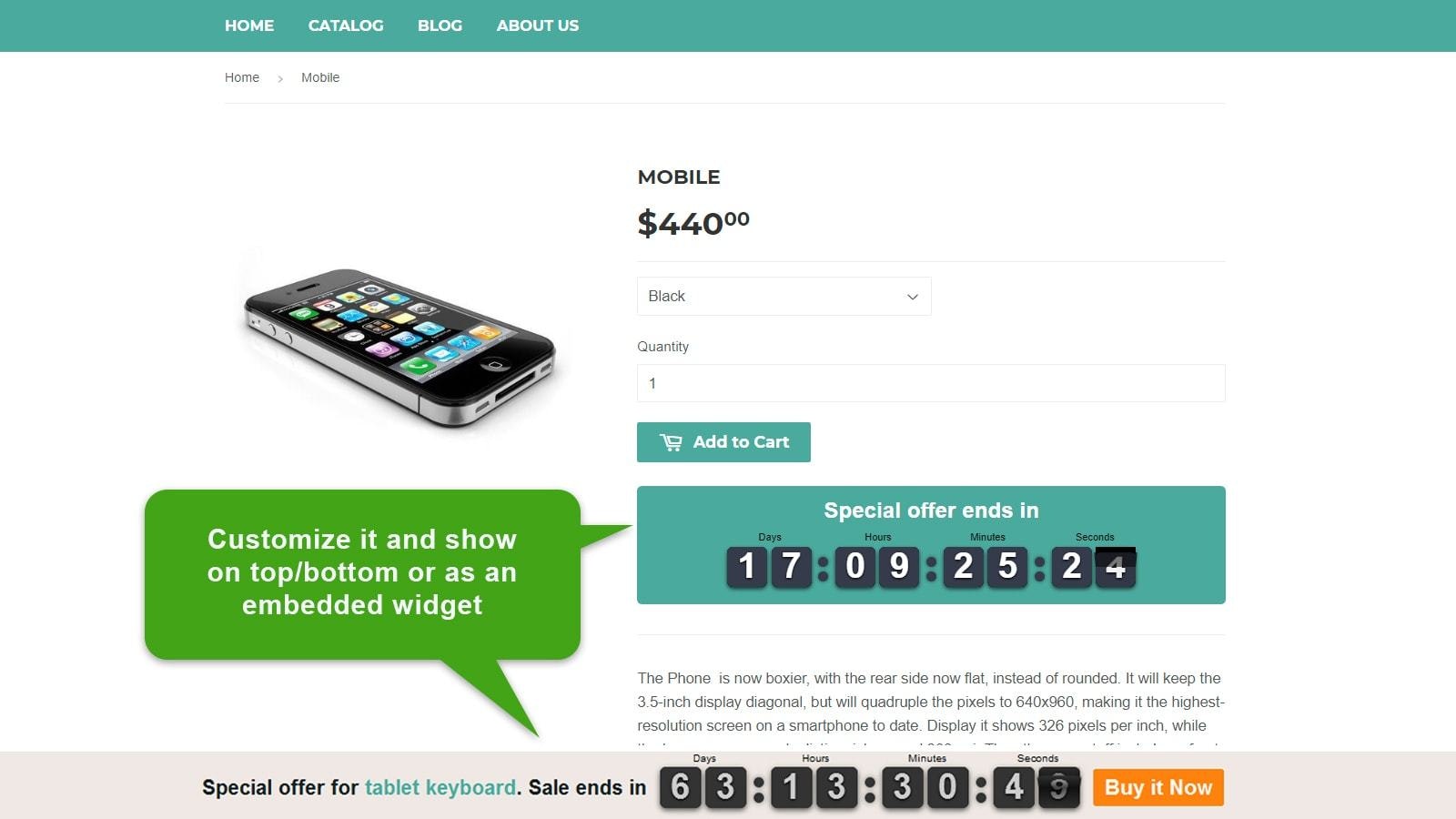 Sales Countdown Timer Bar gallery image