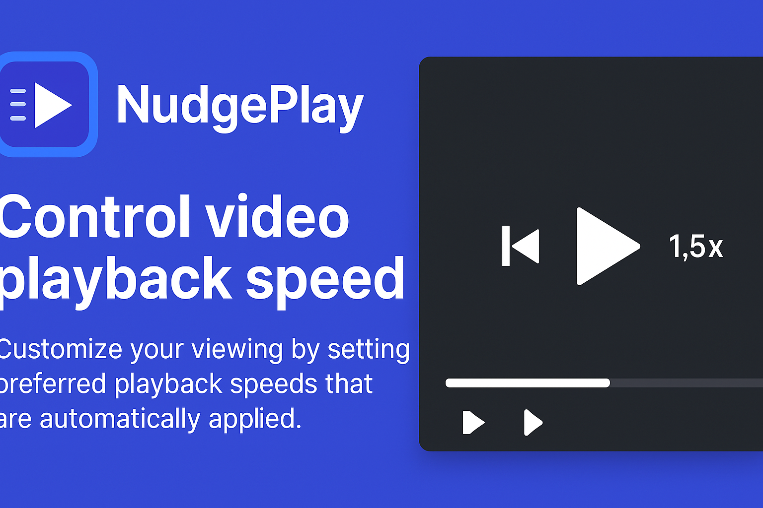ตัวควบคุมวิดีโอเว็บ - Nudgeplay - ความเร็ววิดีโอของคุณจำได้ media 4