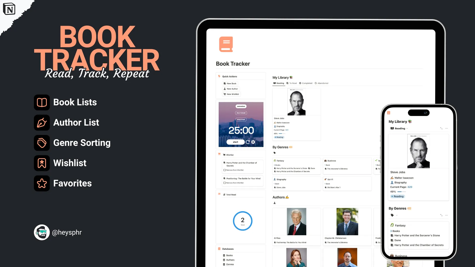 Notion Book Tracker Template gallery image
