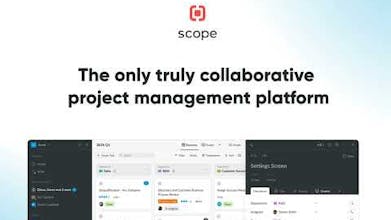 프로젝트 관리 도구와 통합된 채팅을 사용하여 팀이 프로젝트에 작업하는 모습을 보여주는 협업 플랫폼의 스크린샷입니다.