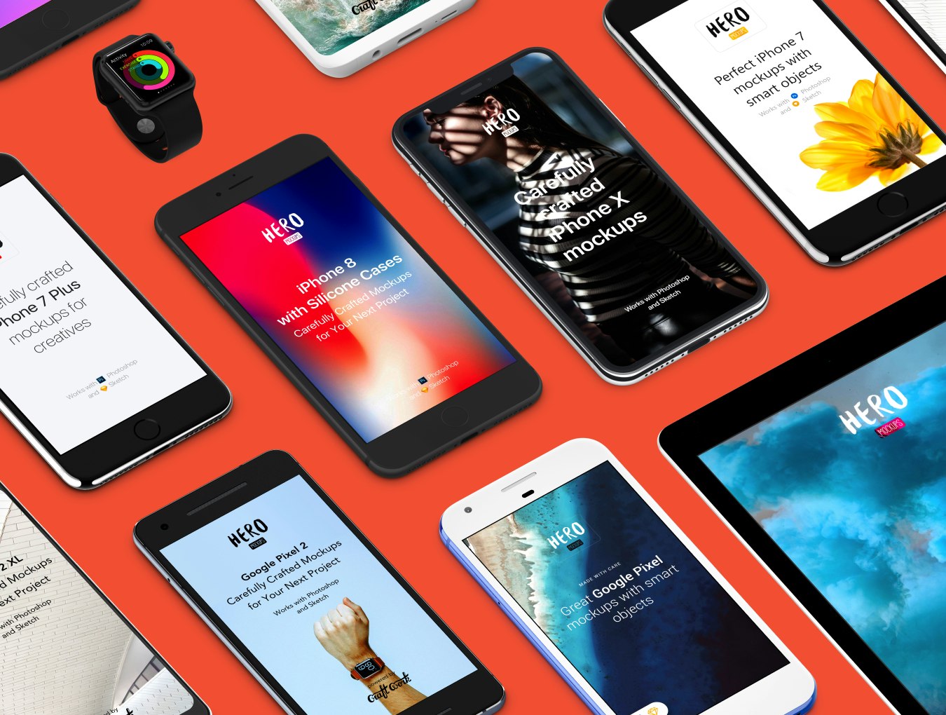HERO Mobile Mockups Highquality mobile device mockups