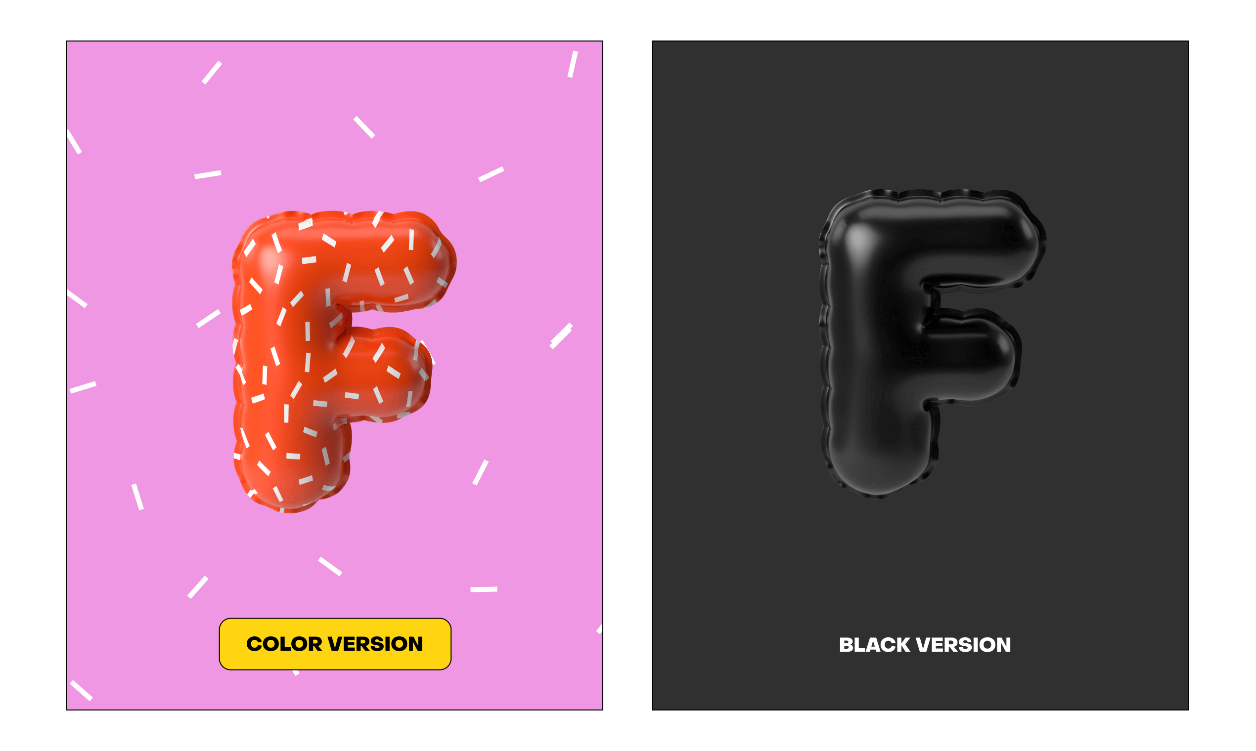 Aufblasbares 3D -Alphabet - Funky Set von Buchstaben und Objekten für Figma Medien 2