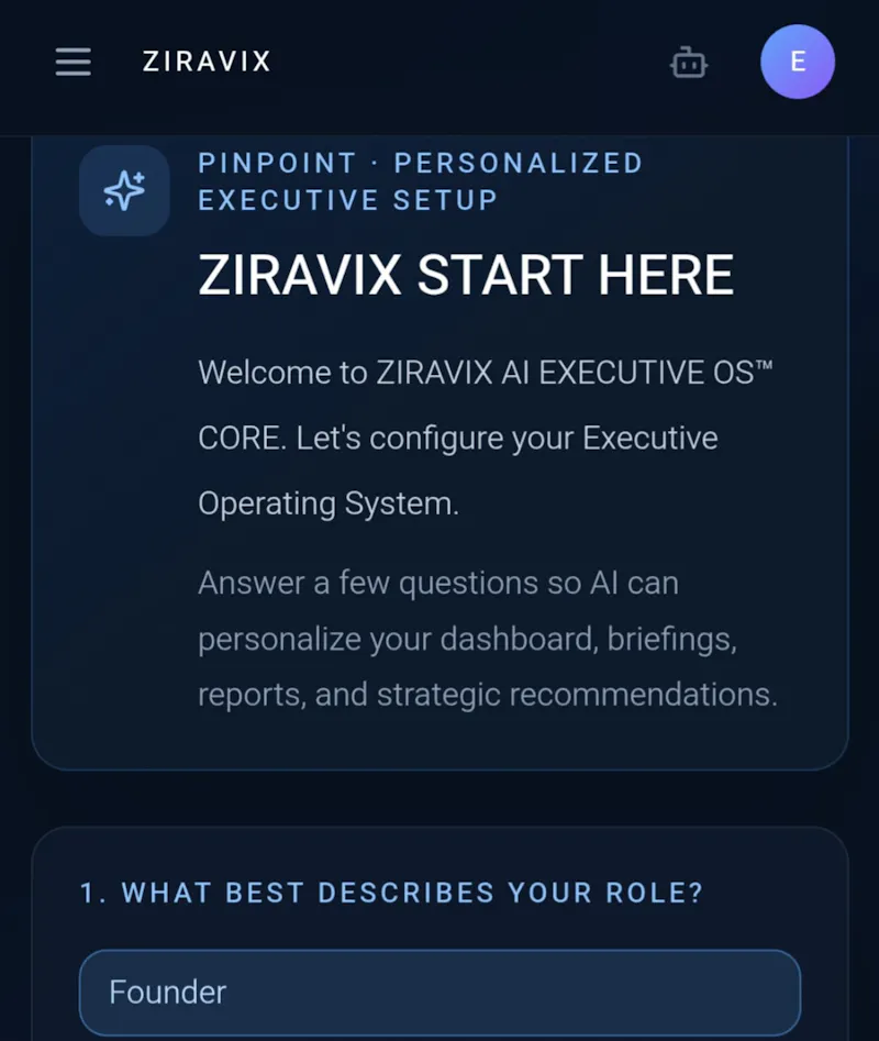 ZIRAVIX AI EXECUTIVE OS™ screenshot 6