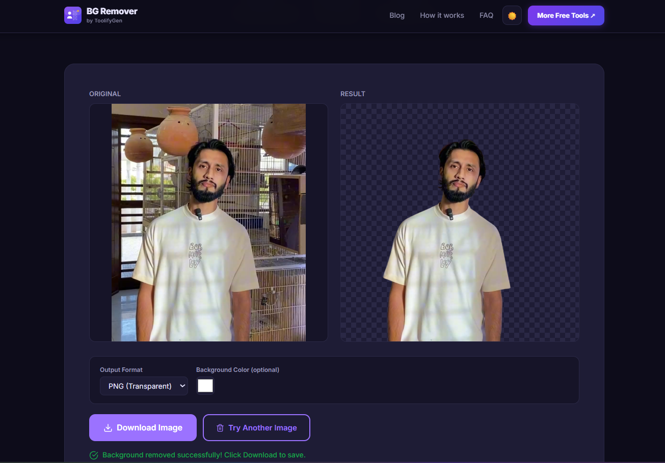BG Remover by ToolifyGen gallery image