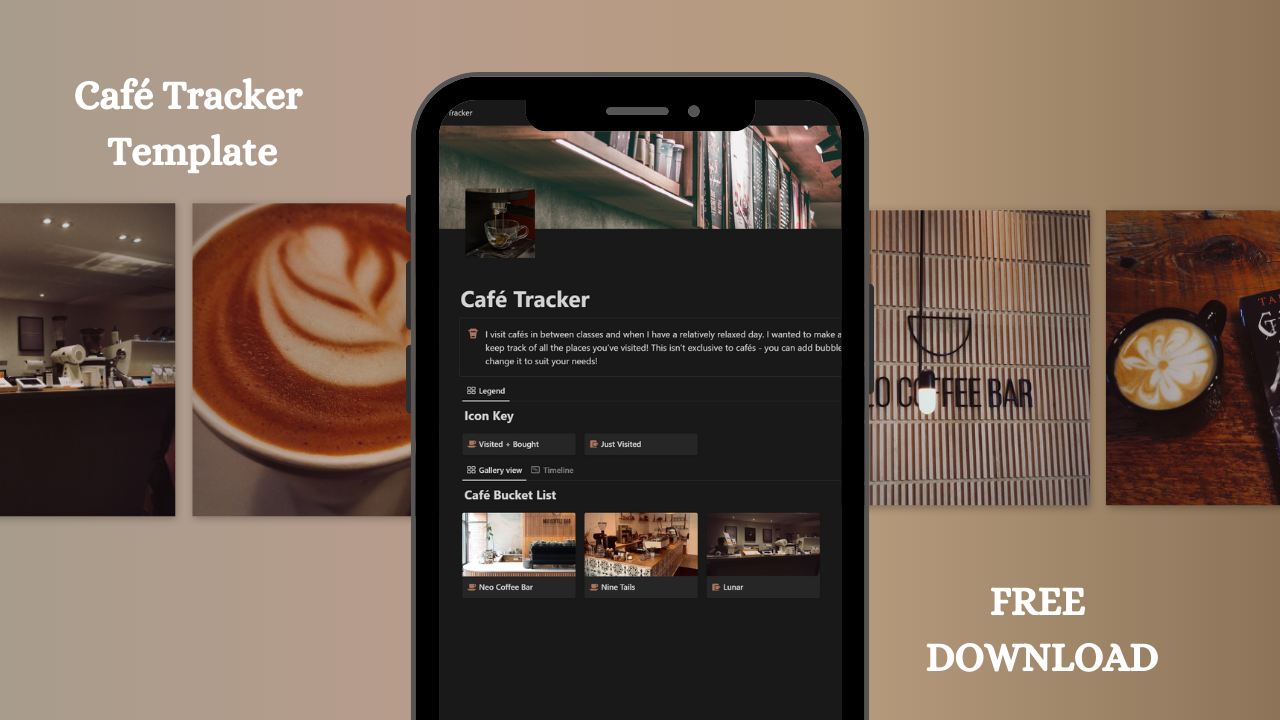 Kafe Tracker - Tüm estetik kahve dükkanlarını izleyin medya 1