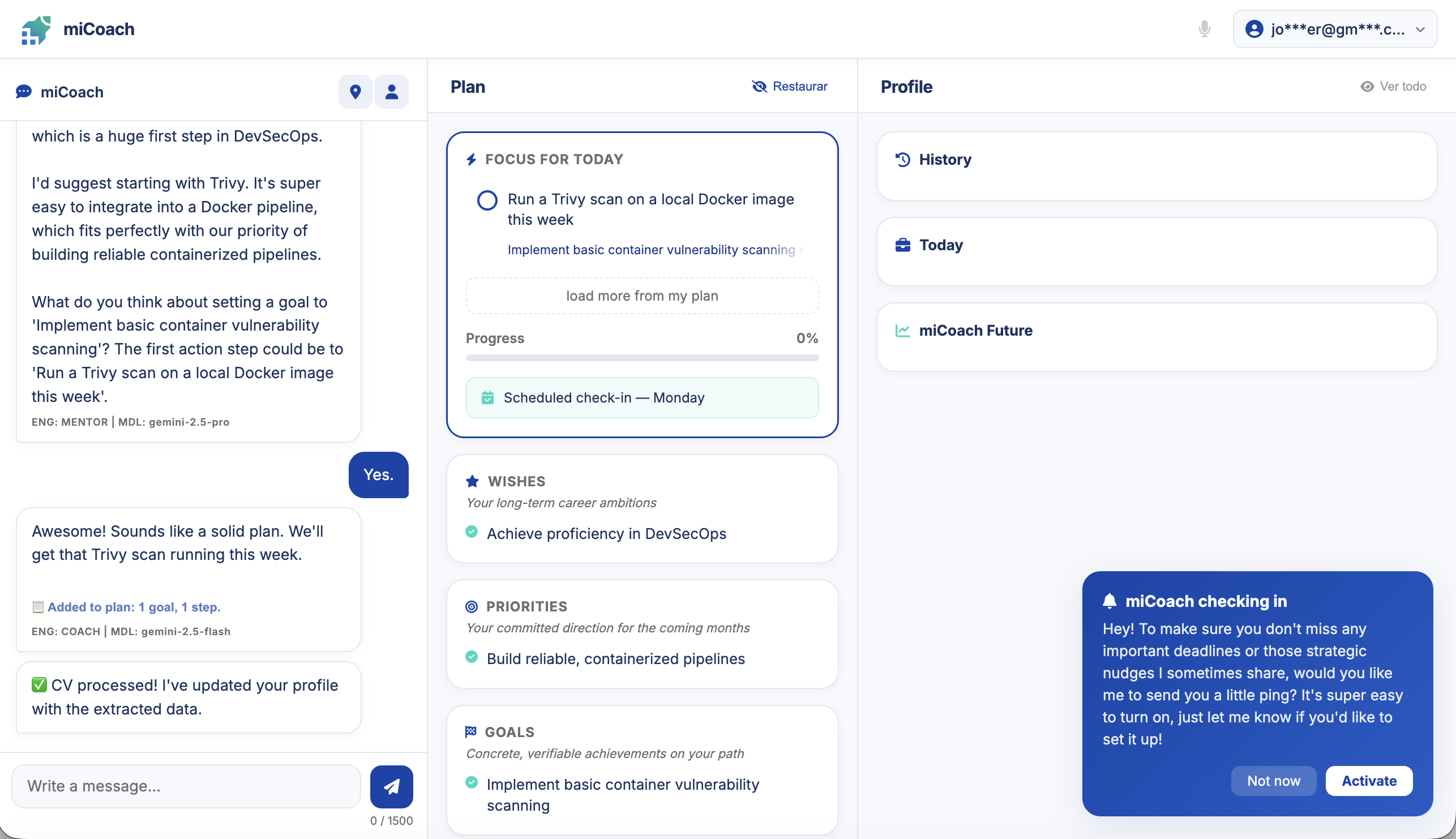 miCoach — AI Career Mentor gallery image