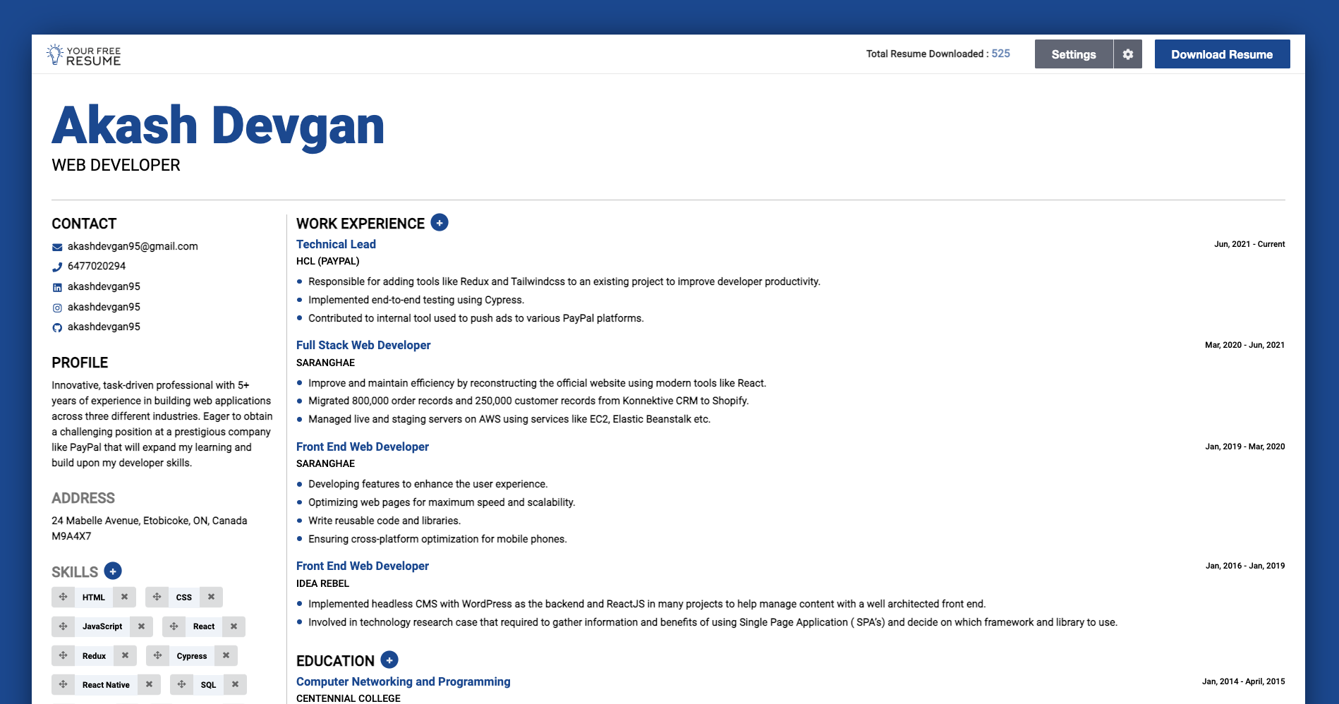 Your Free Resume gallery image