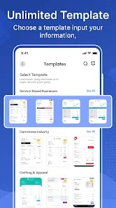 Instant Invoice Maker - Main product screenshot demonstrating key features and user interface