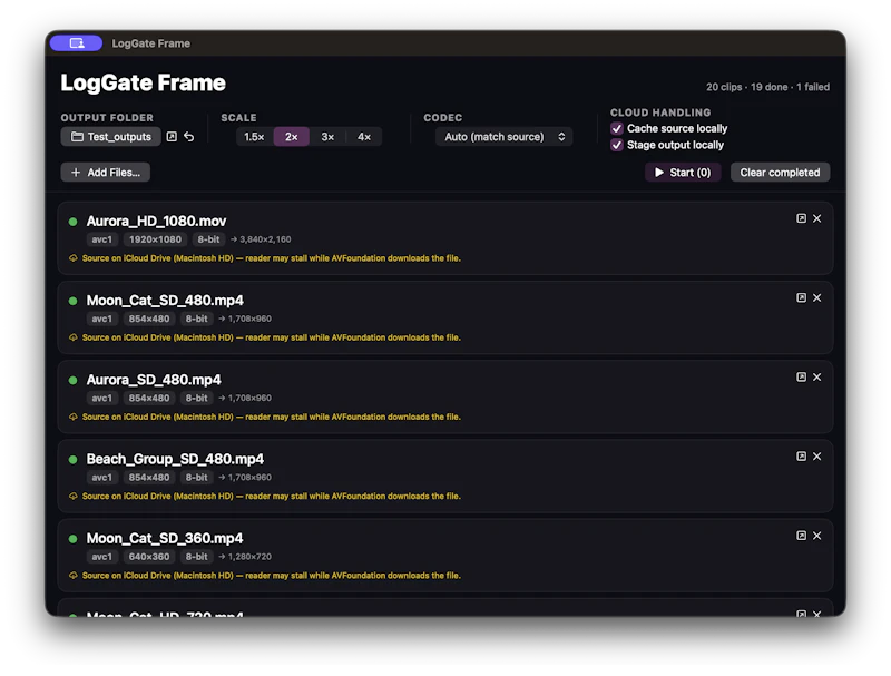 LogGate Frame screenshot 2