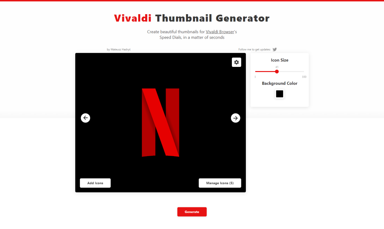 Vivaldi Thumbnail Generator gallery image