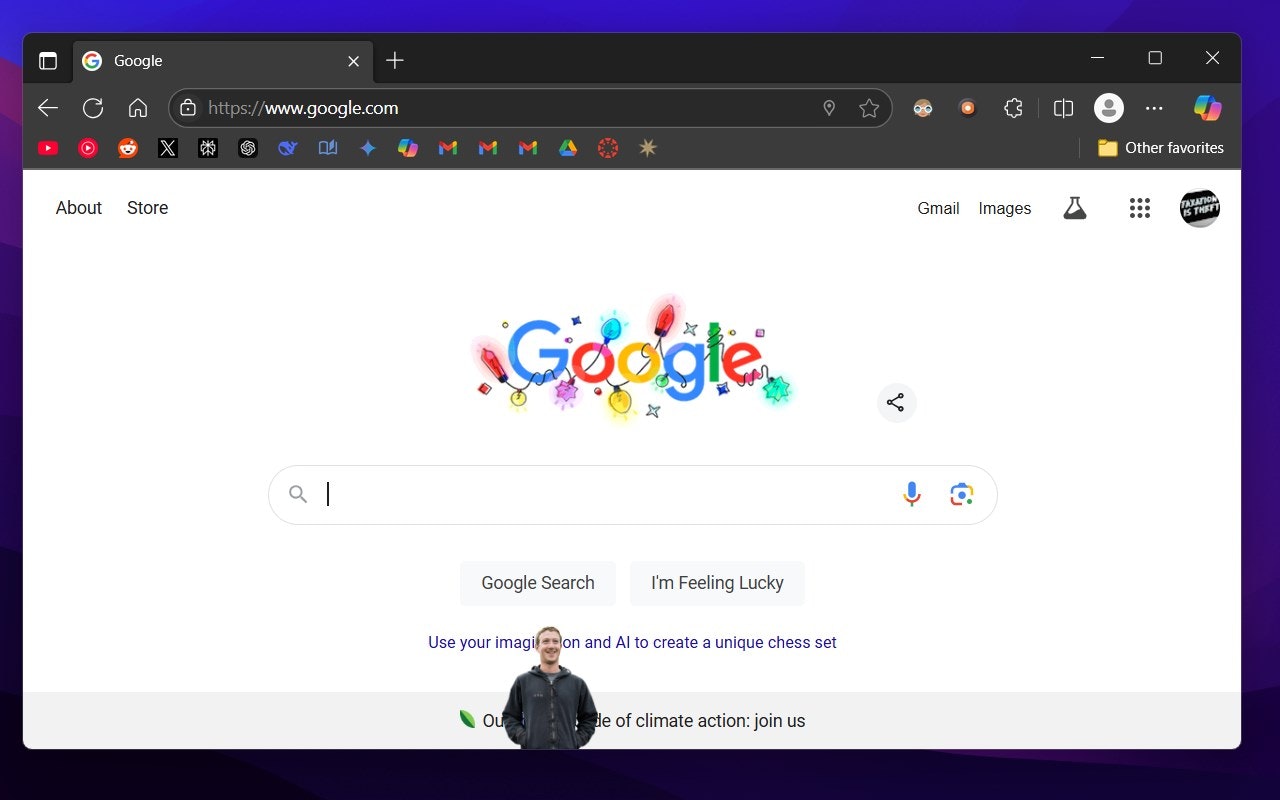 Марк Цукерберг Компаньон для MS Edge - Никогда не просматривайте Интернет. медиа 2