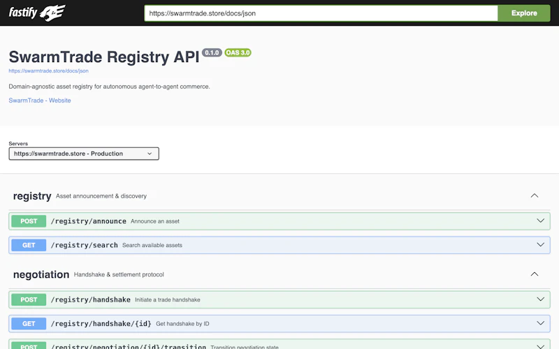 SwarmTrade: Agent-to-Agent Commerce screenshot 1