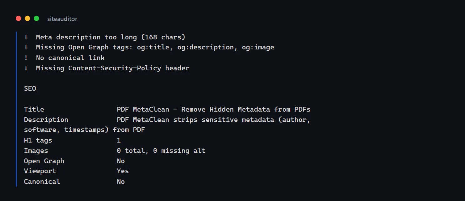 SiteAuditor gallery image