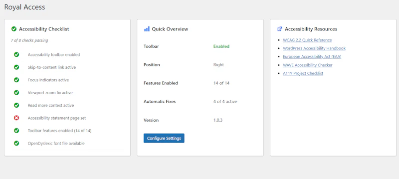 Royal Access- Accessibility Plugin screenshot 2