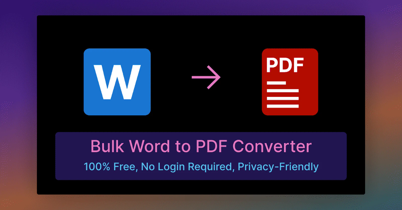 Bulk Word to PDF Converter screenshot 1