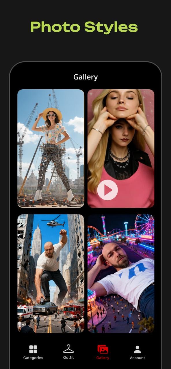 Mídia 7 de STNI: Eu Foto e Vídeo - Transforme suas selfies em Polaroids assustadoras e chiques com magia de IA