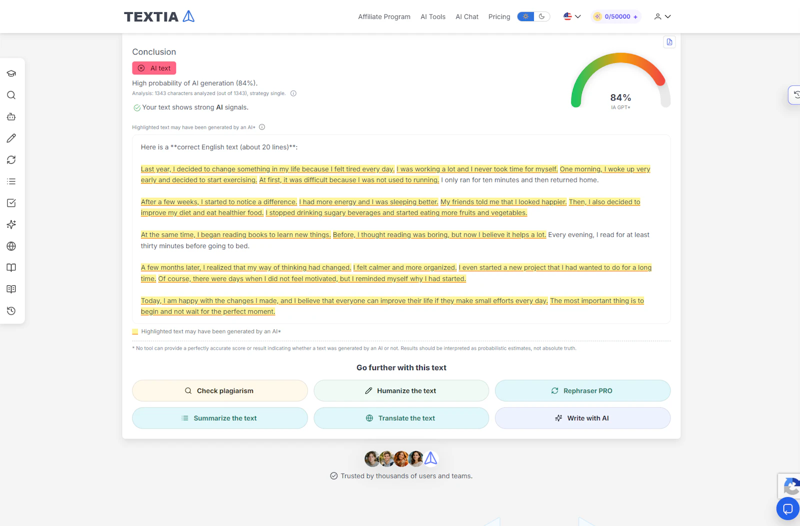 Textiaa screenshot 2