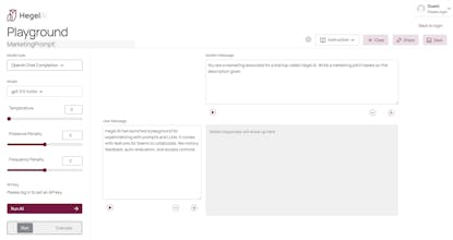 Hegel AI Prompt Playground gallery image