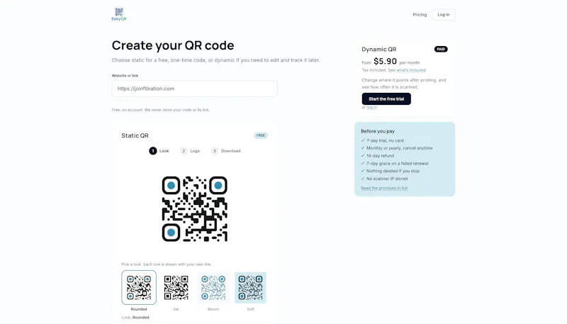 Easy QR Code screenshot 1