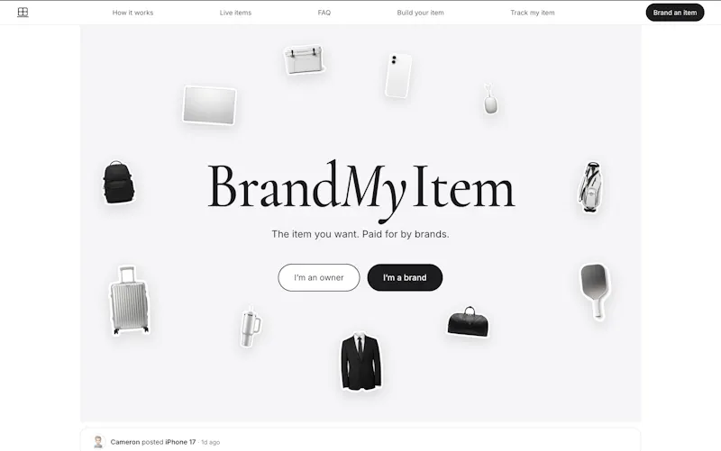 BrandMyItem screenshot 1